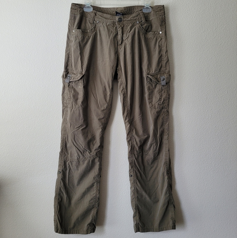 Kuhl Splash Roll Up Cargo Pants Capris Green Work Pants Utility Hiking Patina